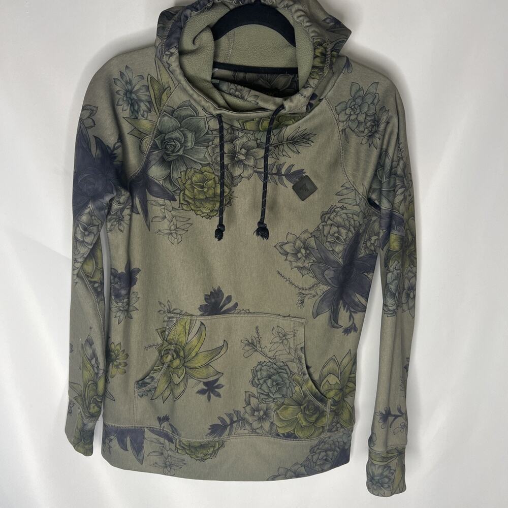 Burton Heron Dryride Pullover Hoodie Floral Print Women's S Long Sleeve Pocket